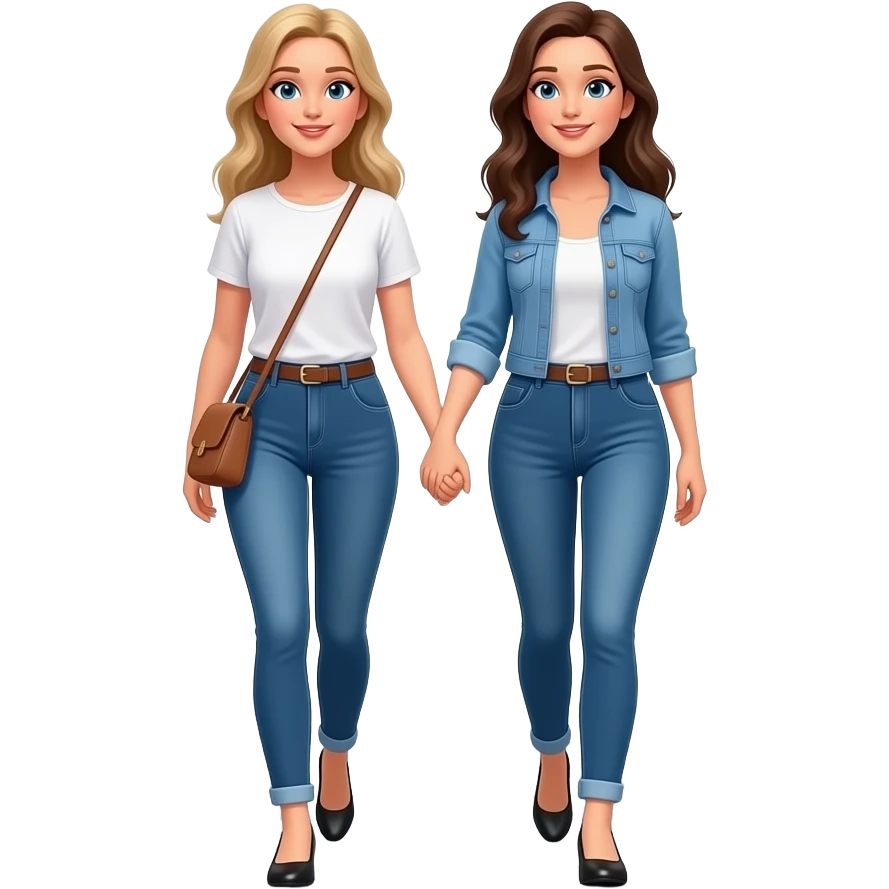 two women walking emoji