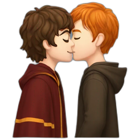 Harry Potter kissing Ron emoji
