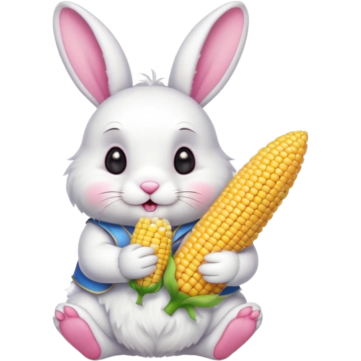 rabbit eating corn emoji