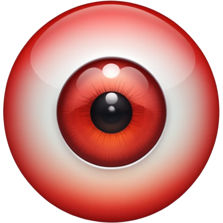 eye ball with red retina emoji