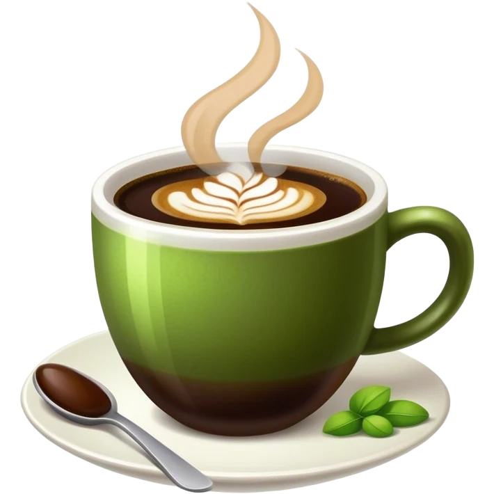 1 cup Coffee near 1 cup matcha emoji