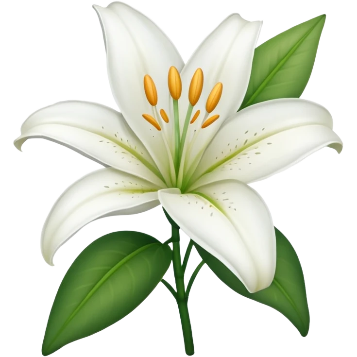 A white lily emoji emoji