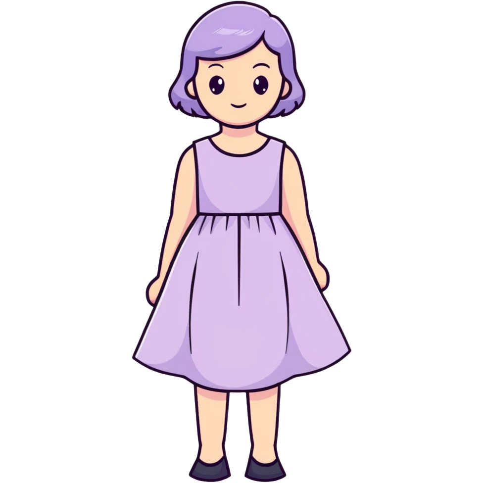 very pale almost white lavender rosy dress emoji