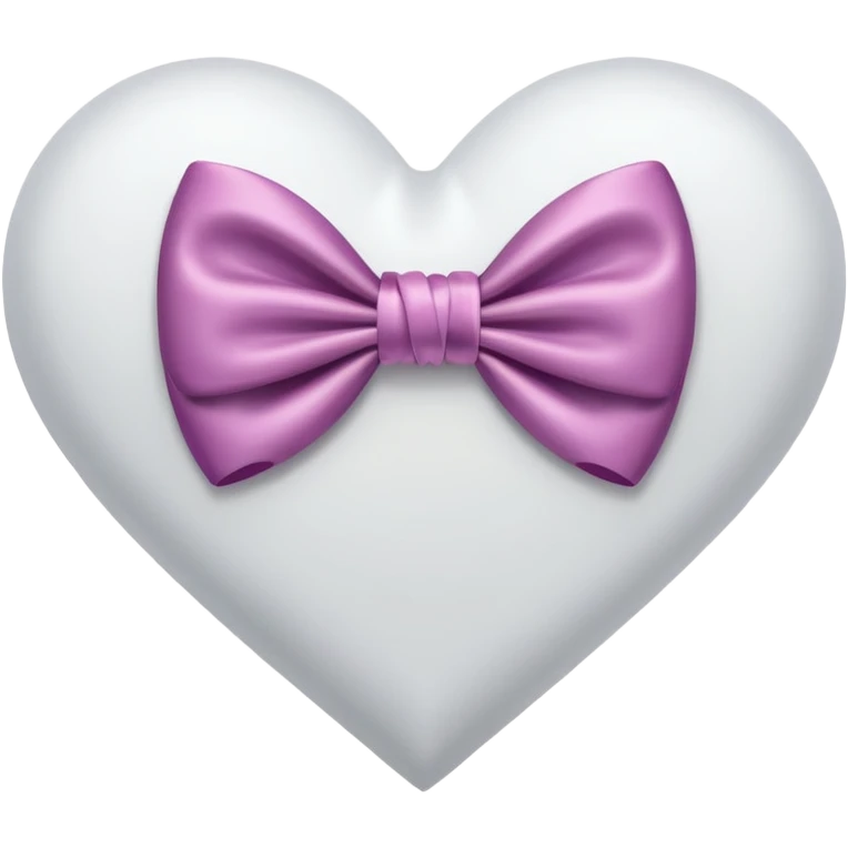 heart with a bow, white emoji