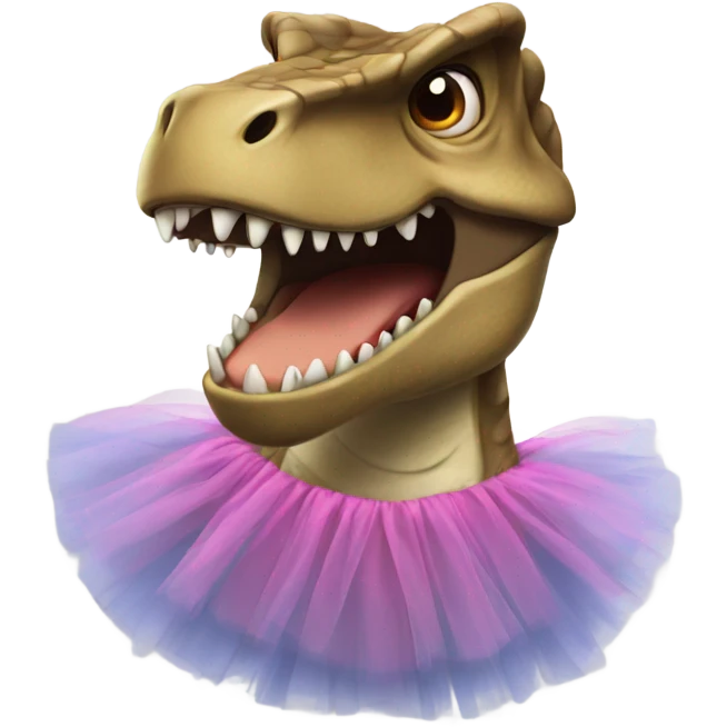 Trex wearing tutu angry emoji