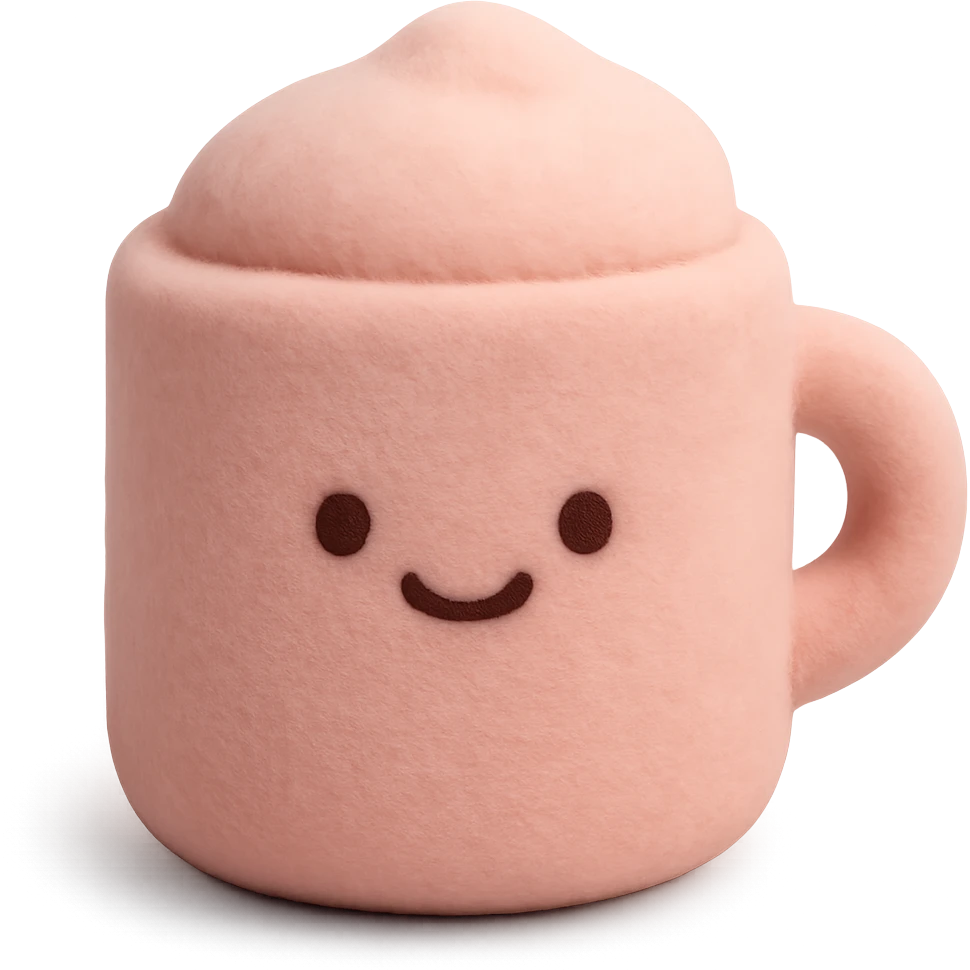 a pink mocha, cute and inviting emoji