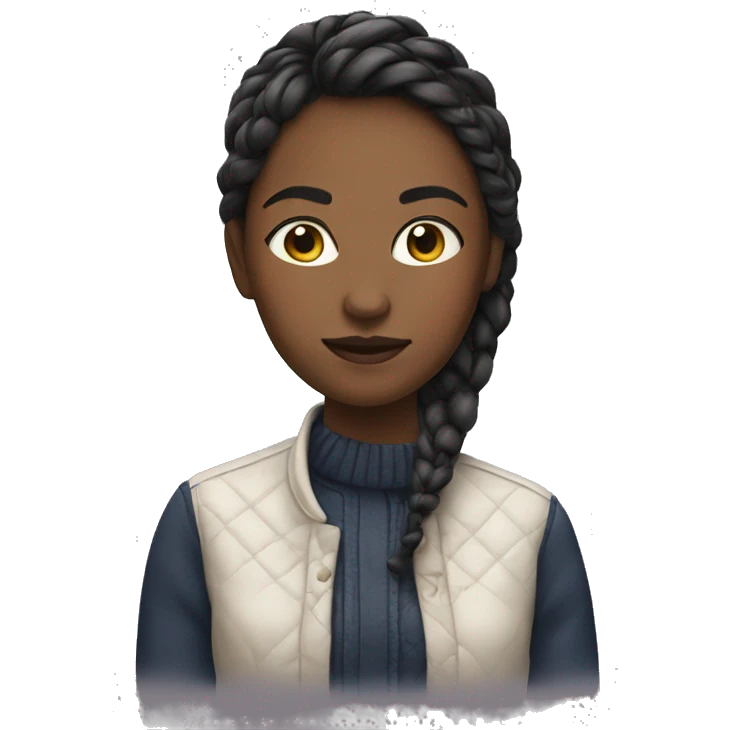A girl with Stockholm style clothes emoji