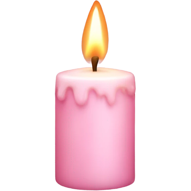 light pink candle emoji