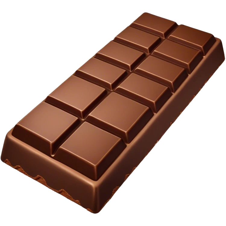 Unsymmetrical massive chocolate bar emoji