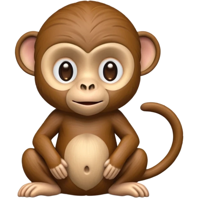 carved mini monkey emoji