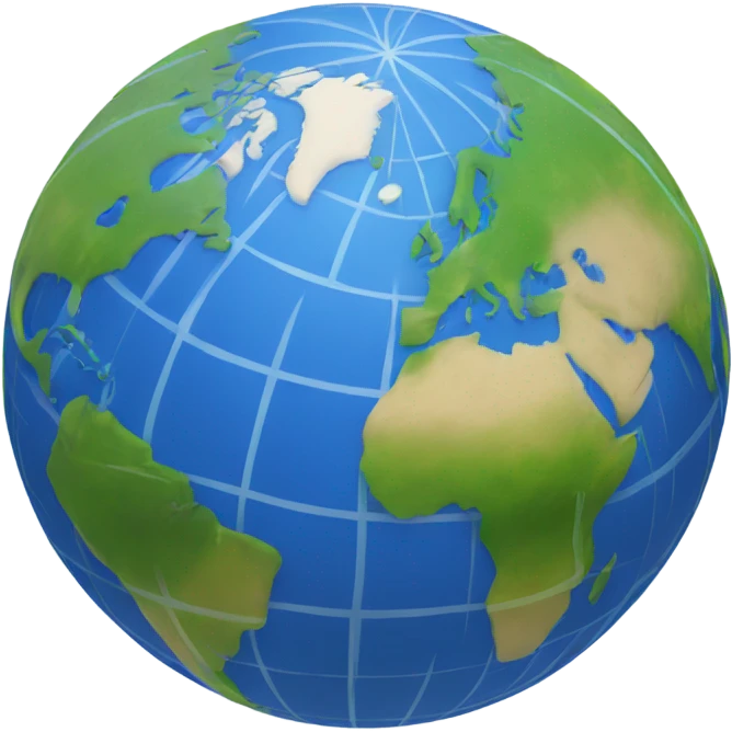 globe with blue meridians emoji