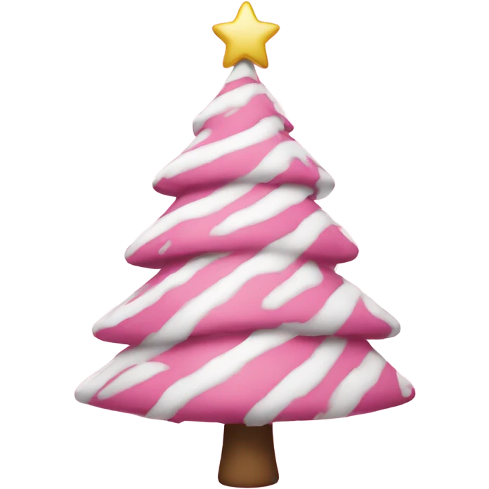 pink and white christmas tree emoji