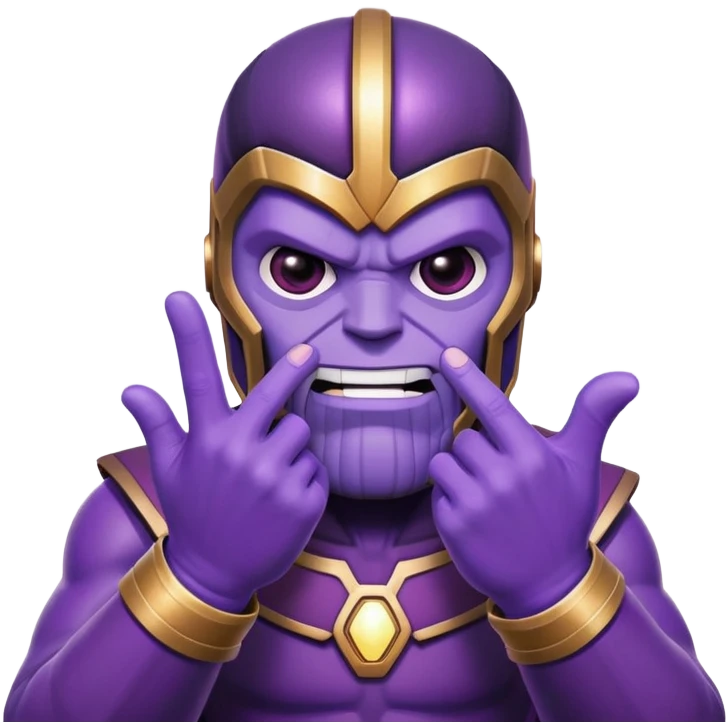 Thanos snapping fingers while playing Squid Game emoji