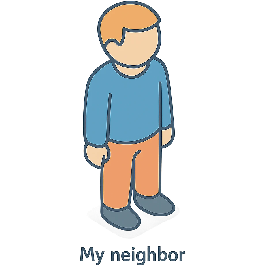 My neighbor - the person who lives next to me emoji