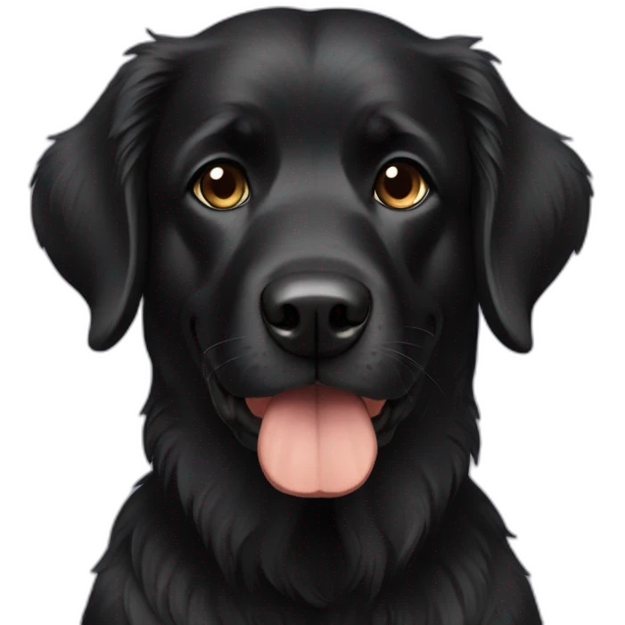 black hovawart dog emoji