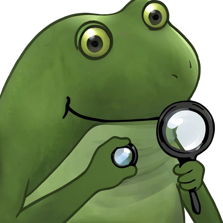 Frog looking for a fly  emoji