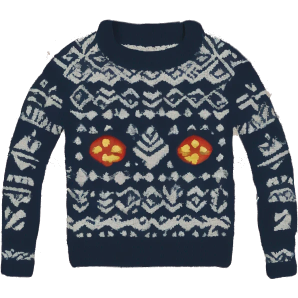  sweater emoji with Nordic pattern emoji