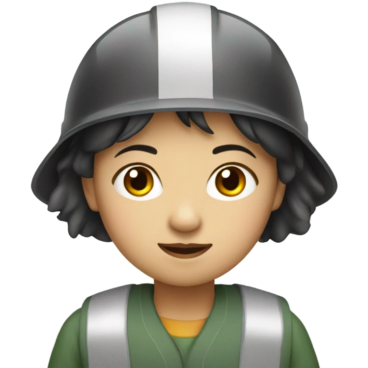 chinese girl builder helmet emoji