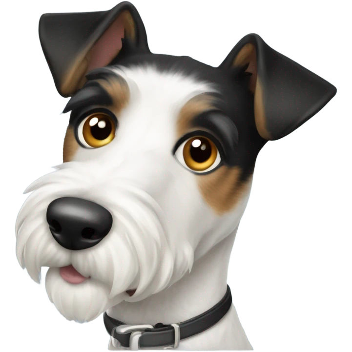 Fox terrier chilean black and withe  emoji