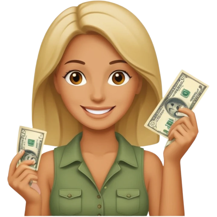 Woman On A dolar emoji