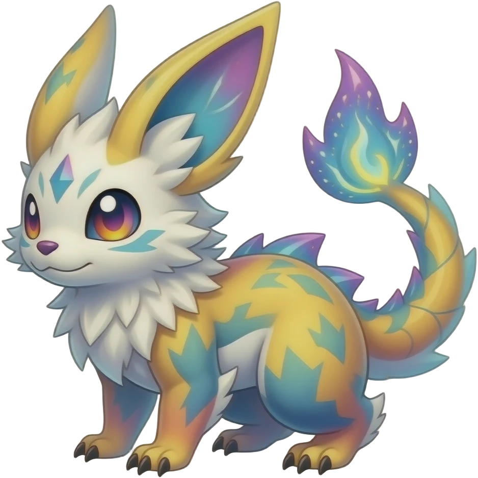 Elemental magical colorful exotic animesque Pokémon-Fakémon-animal-creature emoji