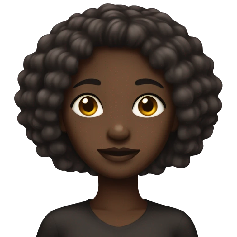 Emoji of dark-skinned girl emoji
