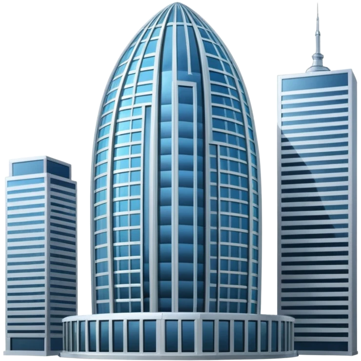Dome Tower – Tall skyscraper covered by a glass dome.
 emoji