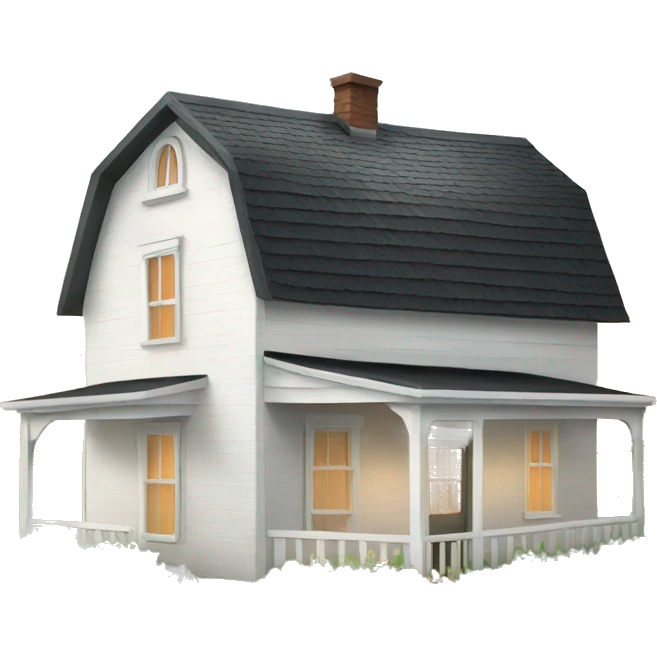 white farm house emoji