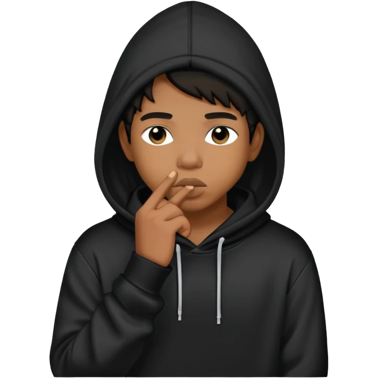 Lucki saying shh emoji