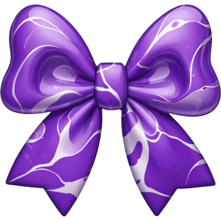 marble purple bow emoji