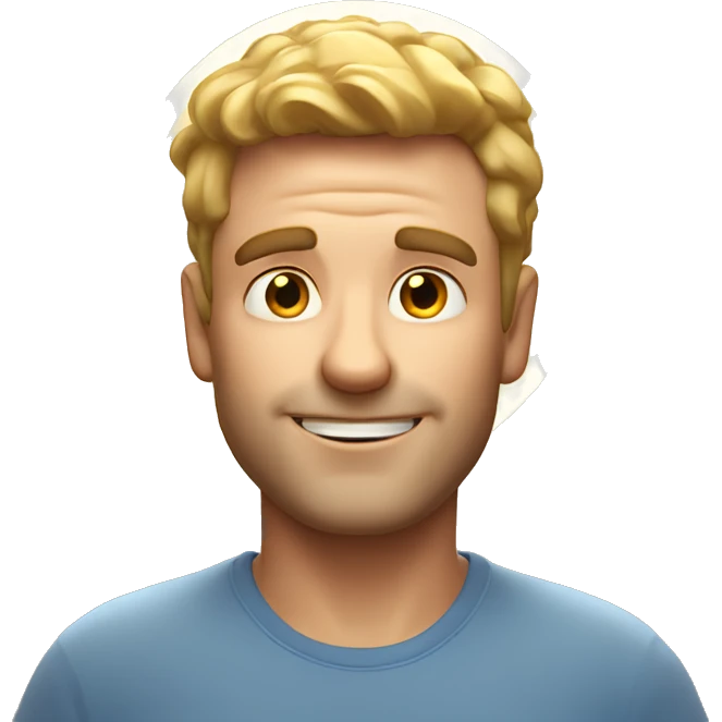Australian dad with ring of light or halo on top of his head emoji