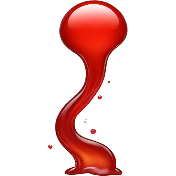 emoji with a red liquid running from the nose emoji