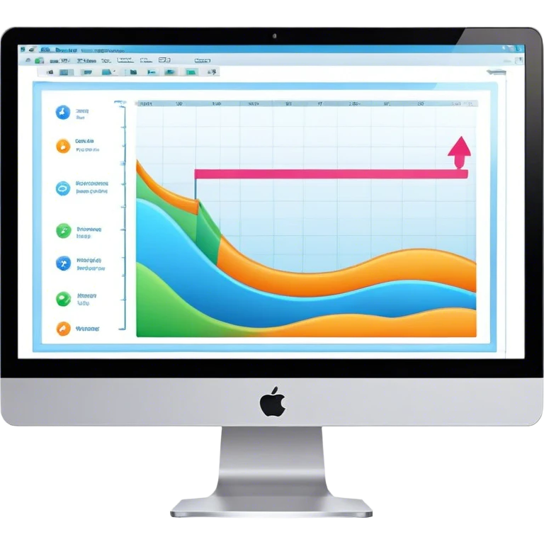 Create an emoji for animation and motion design. Show a computer monitor displaying moving cartoon creation process, with a timeline, keyframes, and motion effects. Use modern, vibrant colors. No emojis or smiley faces. Transparent background. emoji