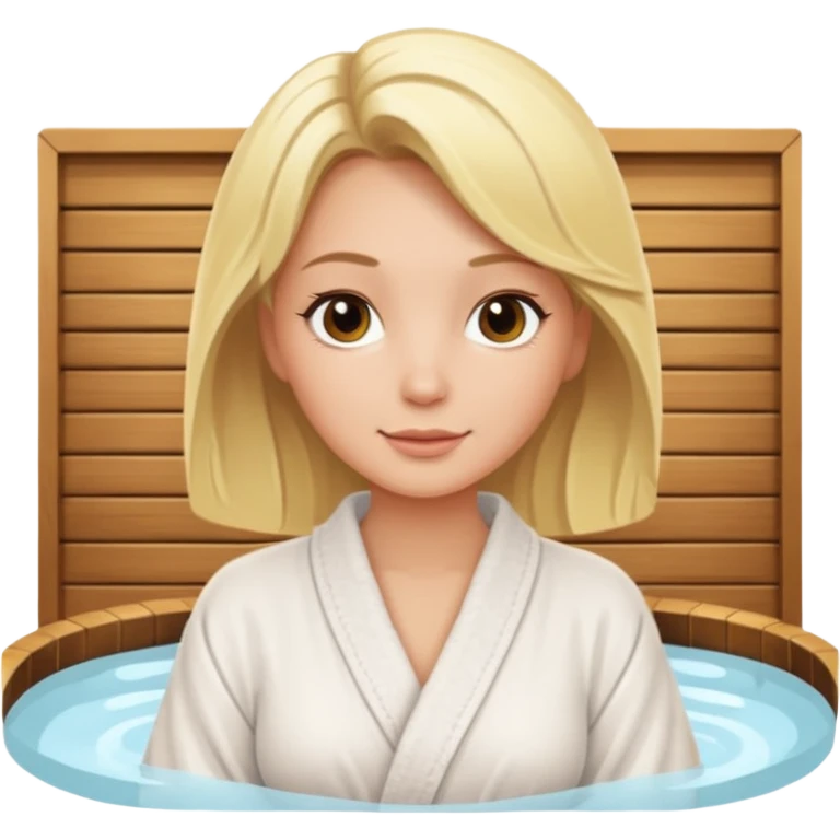 Blonde spa day emoji