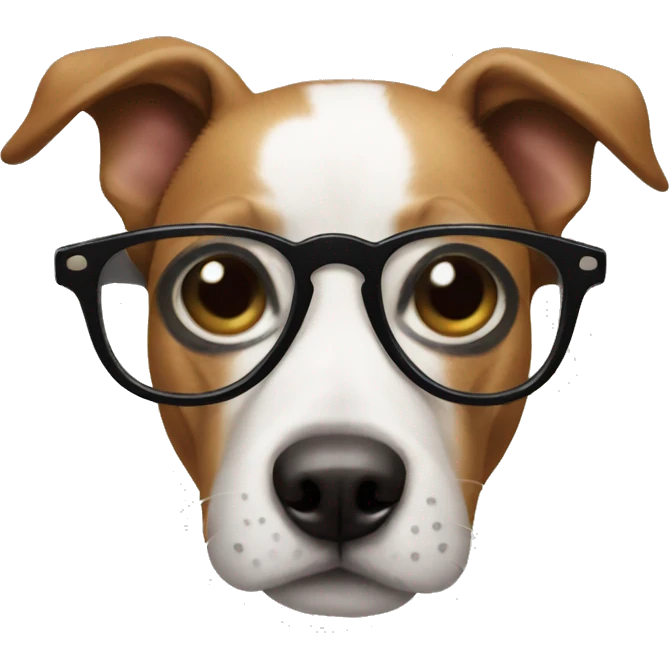 Dog with glasses  emoji