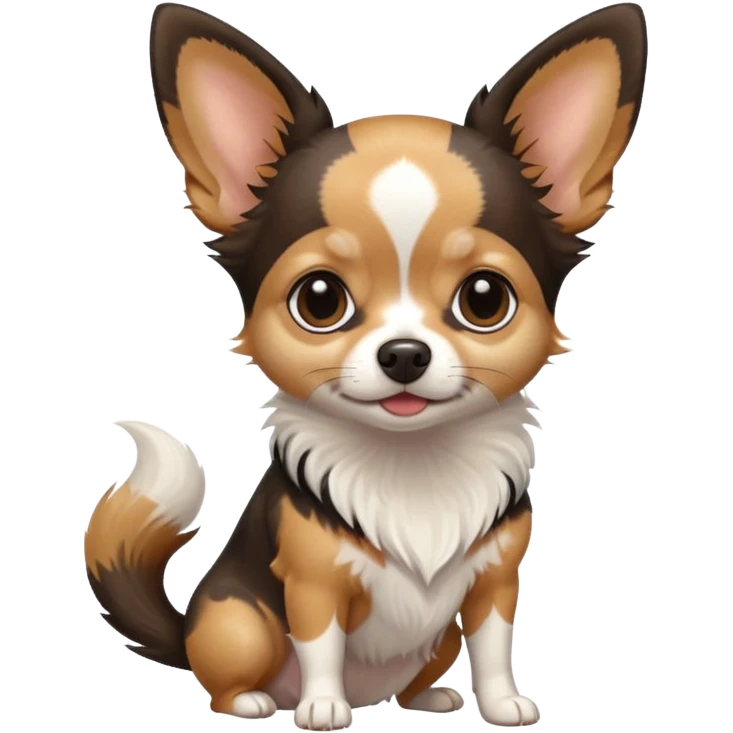 Tricolor longcoat chihahua emoji