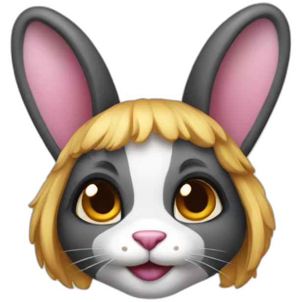 Harlequinn bunny emoji