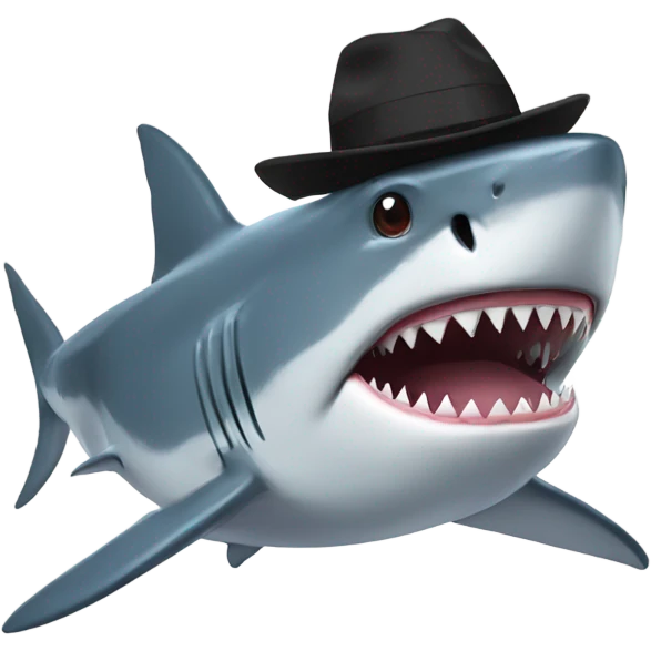 Shark with Noel hat emoji