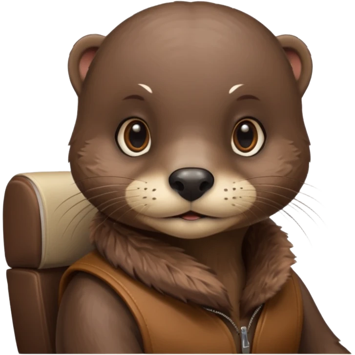 Otter on an airplane emoji