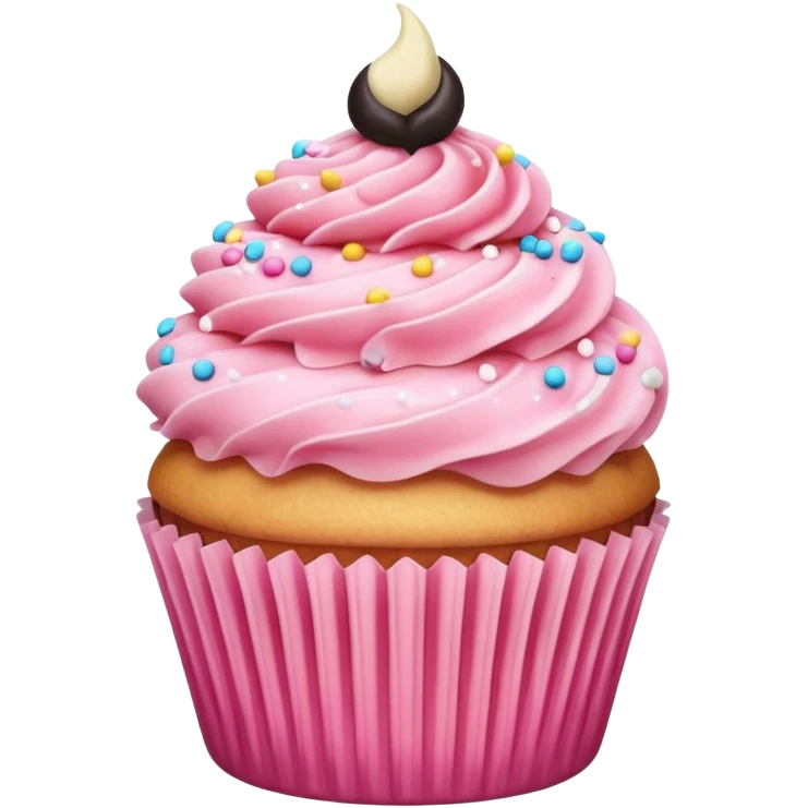 Cupcake with pink icing emoji