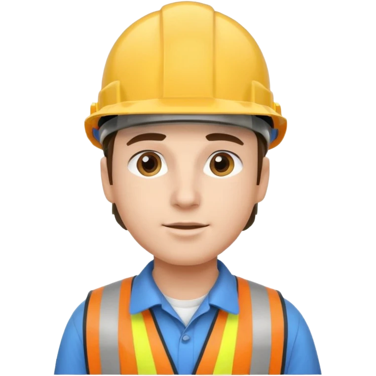 engineer, looking sideways wearing a hard hat  emoji