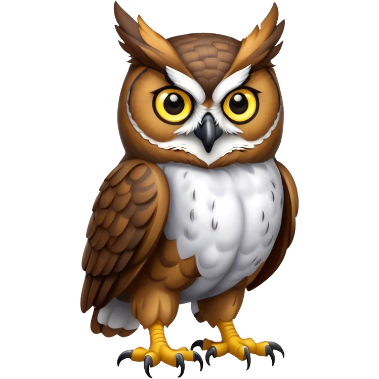 Full Body Great Horned Owl emoji
