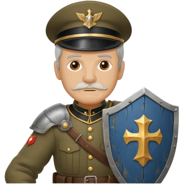 Kalkan Taşıyan eski asker emoji