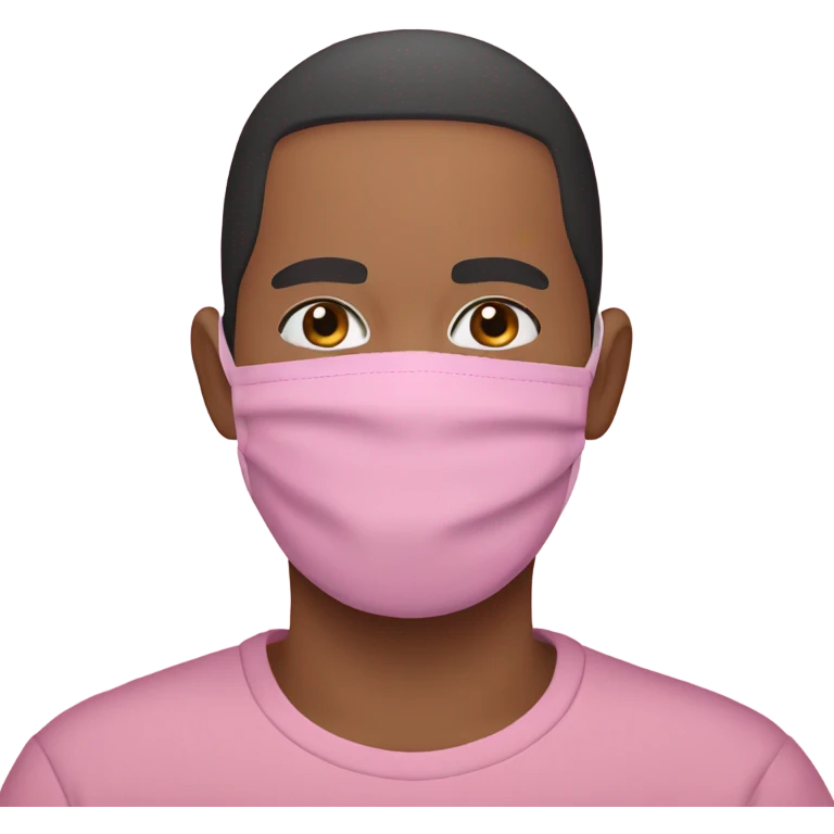 Pink face mask emoji