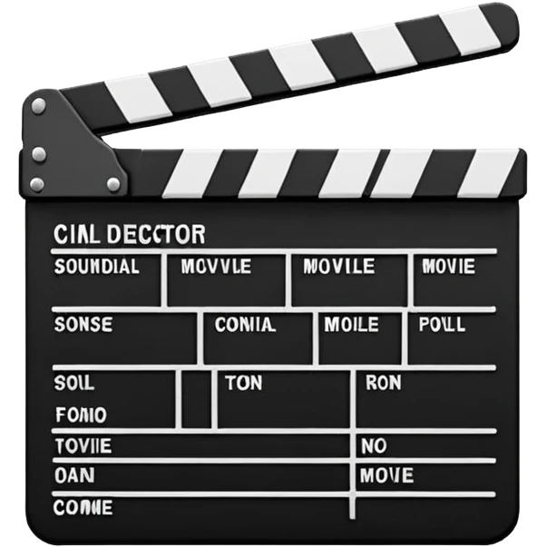 movie clapperboard mid-snap emoji