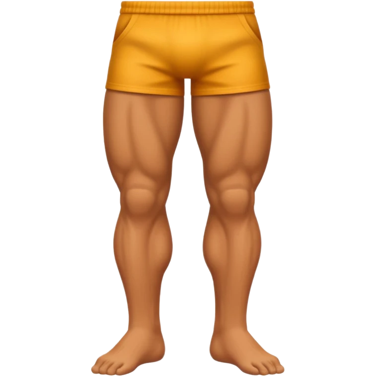 Create leg muscle emoji without pants. Only leg part. Like this one but only legs and closer. I want only legs not torso or arms. View is front and closer. Side view of leg. Not any torso or glute emoji