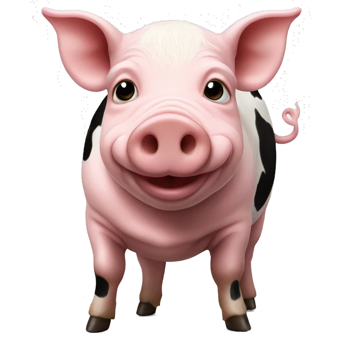 Pig with cow print emoji