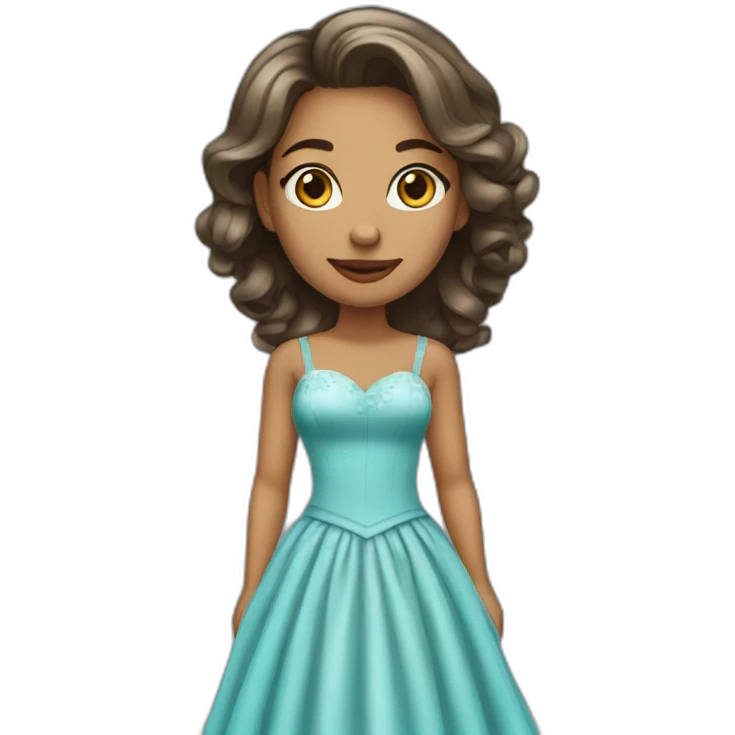 pretty woman wearing a dress emoji
