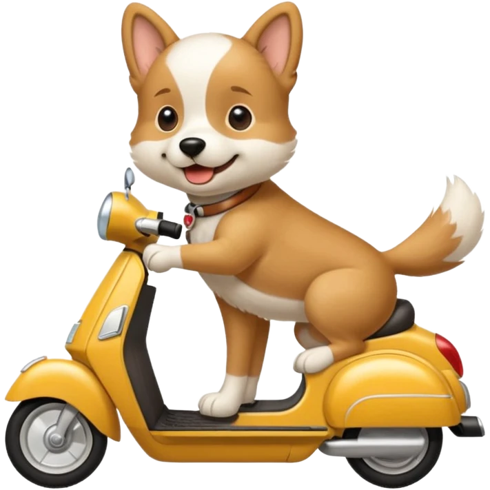 Dog on a scooter emoji