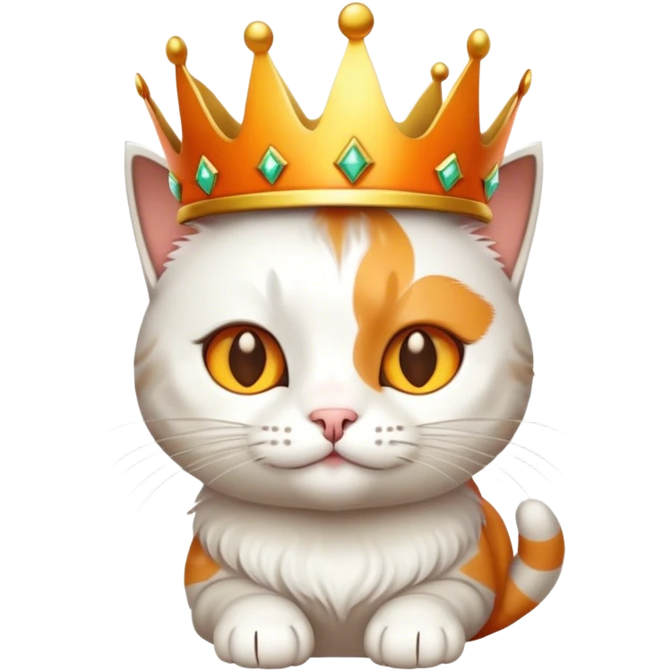 Cat wearing a crown emoji